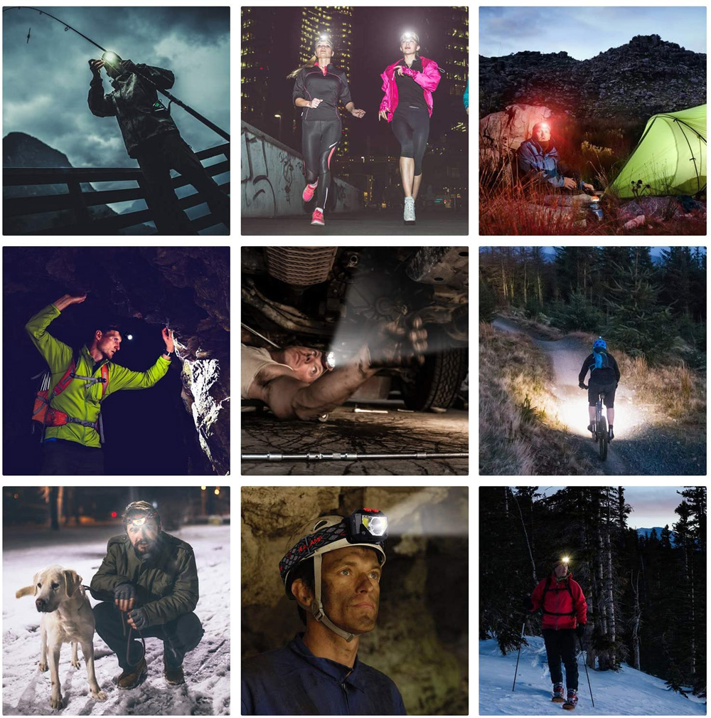 8 Light Modes Head Lamp Outdoor Led Headlamp COB Flashlight Torch High Lumen Head Light For Camping Fishing