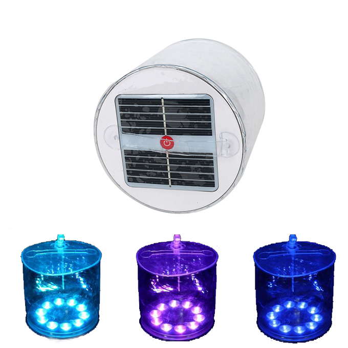 Inflatable Solar Light Foldable Portable Swimming Fishing Light LED Mini Outdoor Tent Camping Light