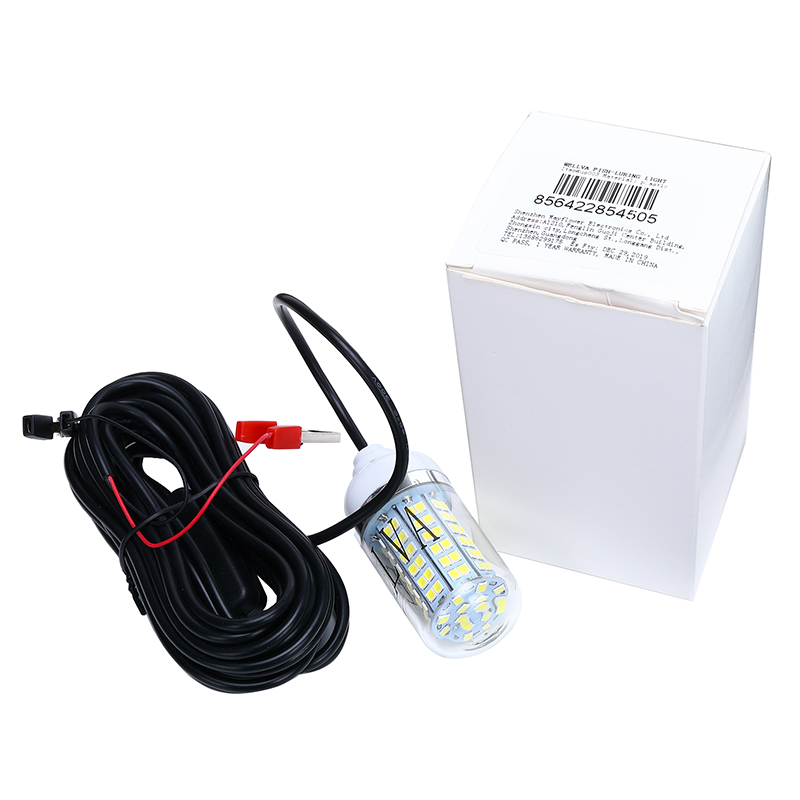 Wellva 12V-24V underwater LED Fish-luring lights lure fish Bait finder night fishing light Submersible attracting fish l