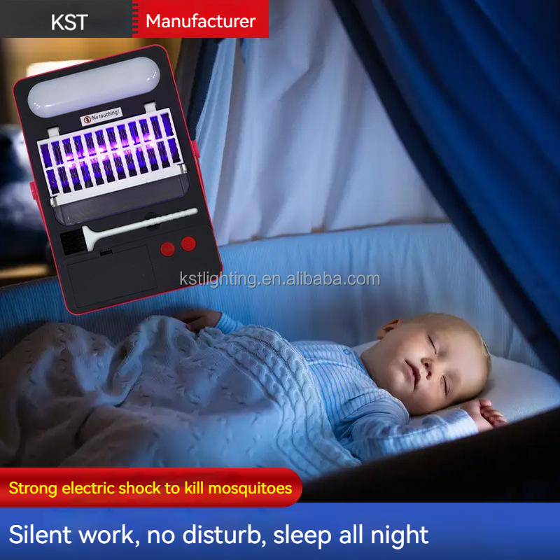 Solar Usb powered Detachable battery UV attract LED pest control machine electric trap insect bug zapper mosquito killer