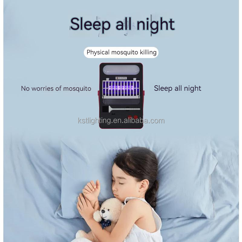 Solar Usb powered Detachable battery UV attract LED pest control machine electric trap insect bug zapper mosquito killer