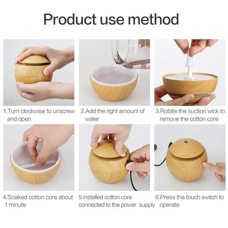 Nebulizing Diffuser In Rose Gold Best Seller Small Air Humidifier 1200Mah Usb Atomizing Power Supply Trap Bug Zapper