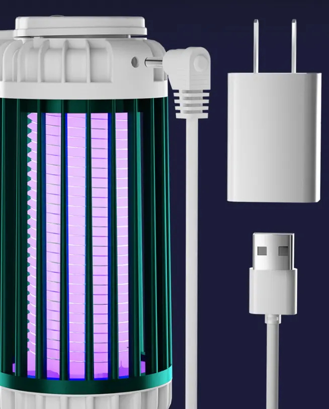 Pest Control 1200mAh Battery Rechargeable Bug Zapper Outdoor Electric Mosquito Killer Lamp