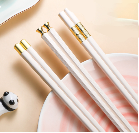 Food grade household kitchen split dining non-skid five pair chopsticks, heat-resistant fiberglass alloy chopsticks
