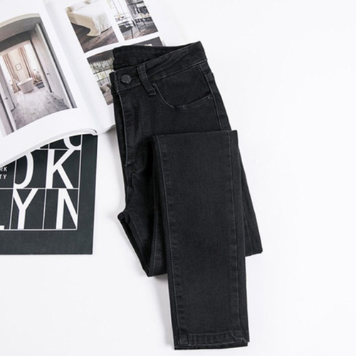 european fashion female denim pants 3 color women high waist skinny jeans