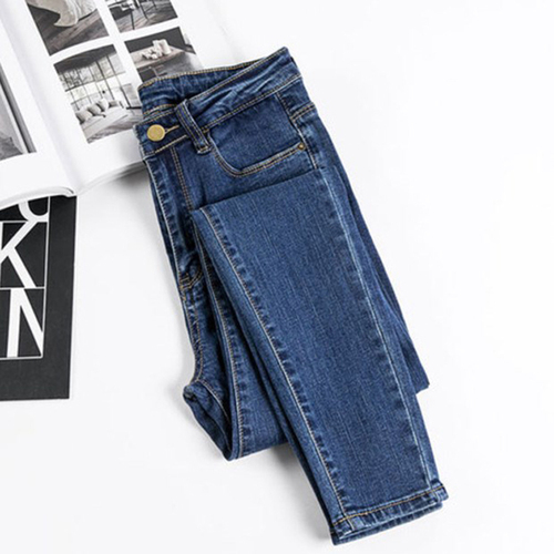  european fashion female denim pants 3 color women high waist skinny jeans