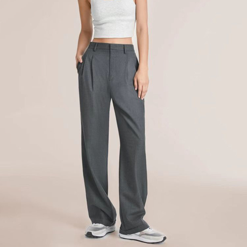 Elegant Clothes High Waist Drooping Suit Pants for Women Cool Pants Casual Fashion Pants Straight Wide Leg Trousers