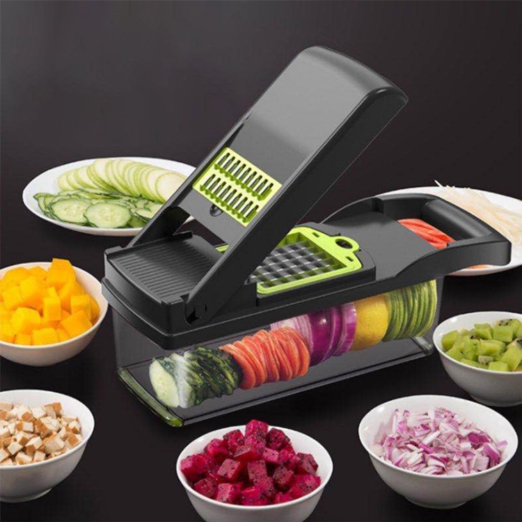 Rated Multi Functional Manual Fruit & Vegetable Cutter Chopper, Slicer, and Cutting Tool for Efficient Kitchen Prep