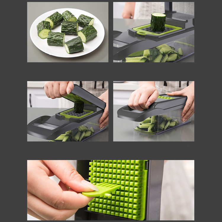 Rated Multi Functional Manual Fruit & Vegetable Cutter Chopper, Slicer, and Cutting Tool for Efficient Kitchen Prep