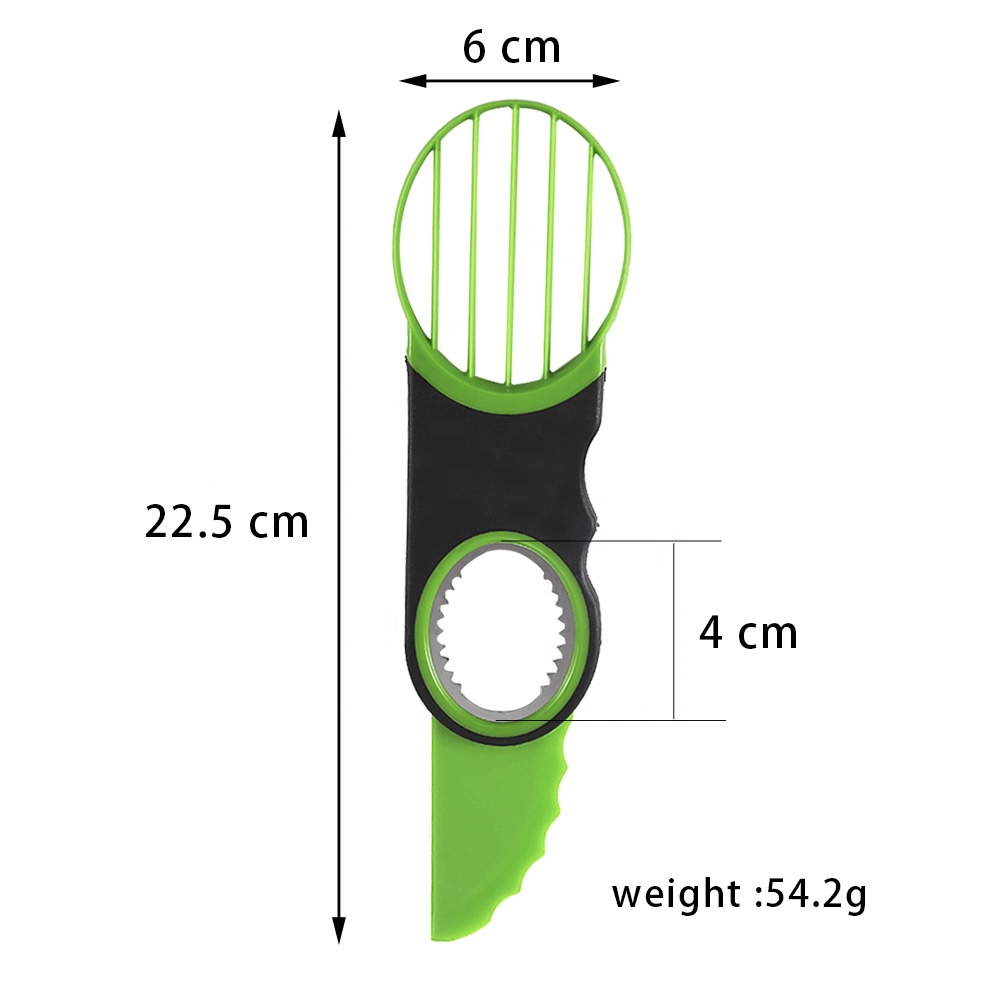 IN STOCK Cortador Aguacate Kitchen Gadgets 3 in 1 Plastic Avocado Cutter Knife Corer Avocado Slicer