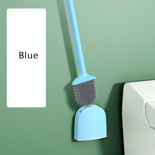 Bendable Head TPR Silicone Toilet Brush to Clean Corner Easily Floor Standing or Mountedand Toilet Plunger with Holder S