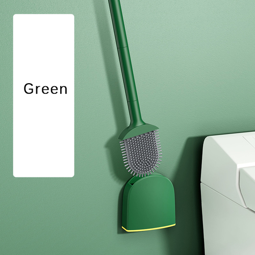 Bendable Head TPR Silicone Toilet Brush to Clean Corner Easily Floor Standing or Mountedand Toilet Plunger with Holder S