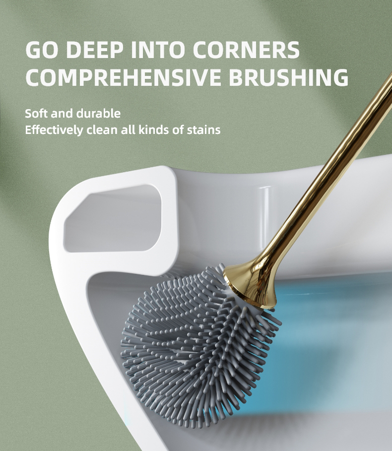 Sanga New TPR Household Cleaning Tools & Accessories Automatic Wall Mounted Plastic Cleaning Toilet Brush for Bathro