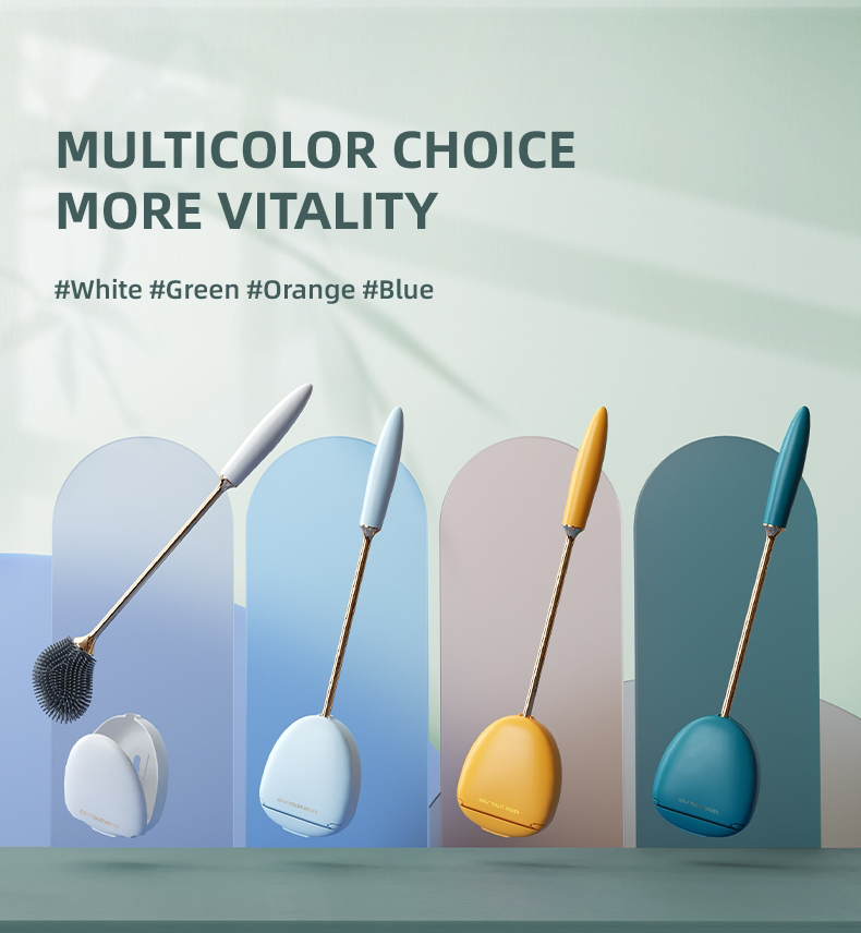 Sanga New TPR Household Cleaning Tools & Accessories Automatic Wall Mounted Plastic Cleaning Toilet Brush for Bathro