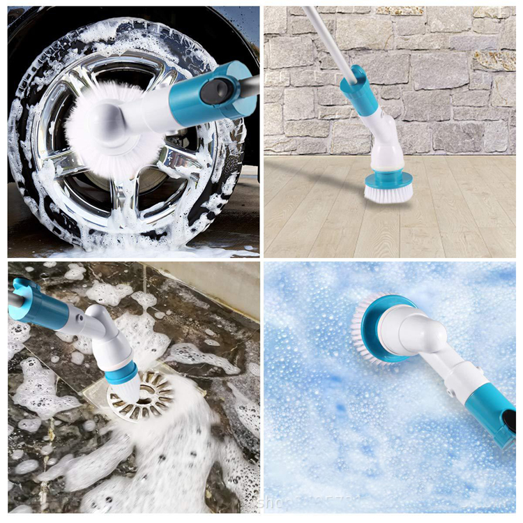 Portable Electric Spin Scrubber Power Cleaning Brush Bathroom Floor Scrubber Cordless Shower Cleaner