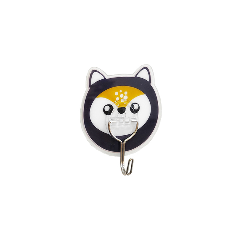 Plastic strong cute cartoon transparent acrylic adhesive wall hook for hanging