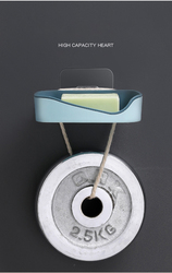 Nordic Minimalist Style Low Price Bathroom Organizer Wall-mounted Punch Free Double Layer Soap Box with Drain Pan