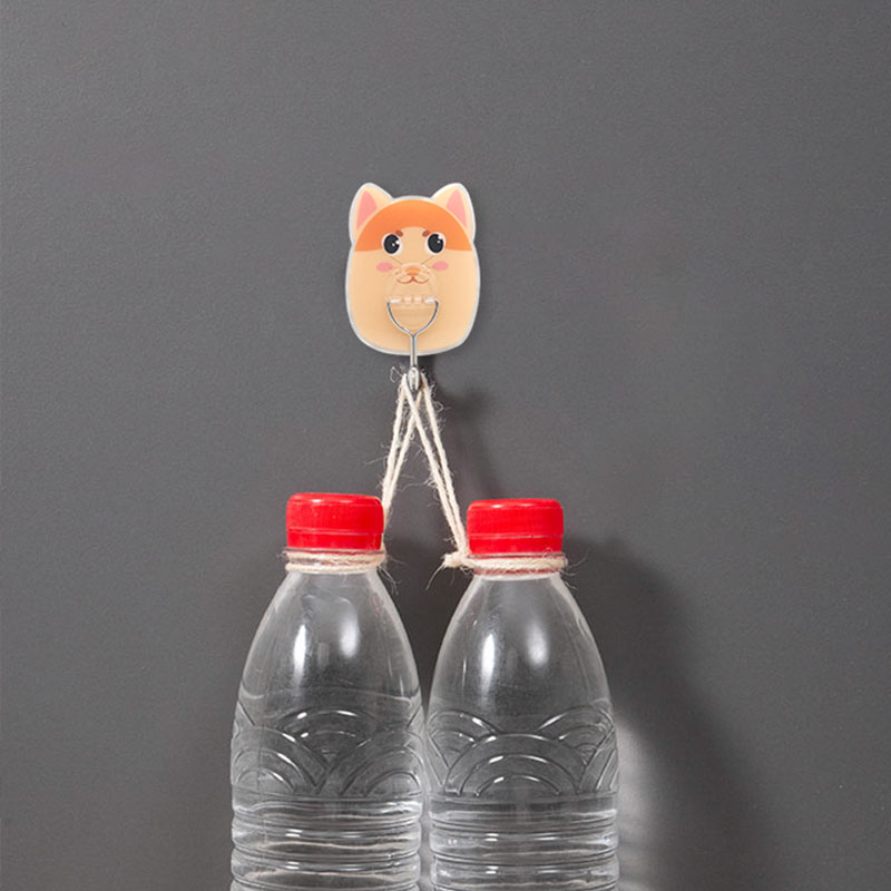 Plastic strong cute cartoon transparent acrylic adhesive wall hook for hanging