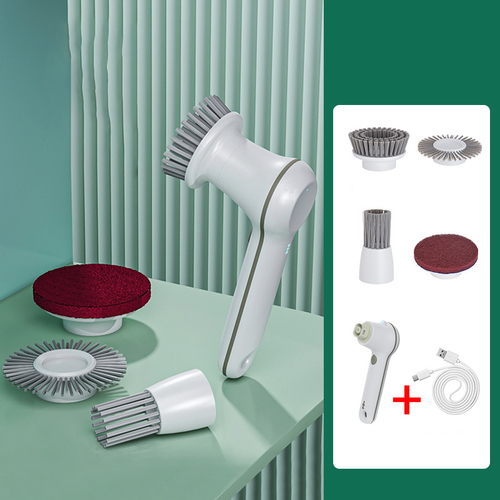 DS1627 Bathroom Kitchen Shower Scrubber USB Rechargeable Cordless Cleaning Brush Multifunction Handheld Electric Cleanin