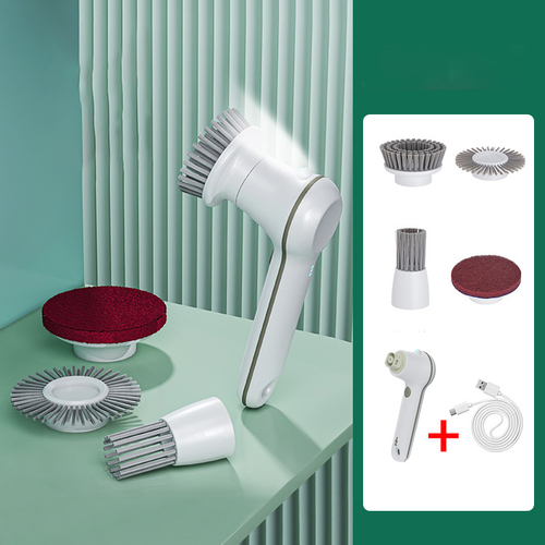 DS1627 Bathroom Kitchen Shower Scrubber USB Rechargeable Cordless Cleaning Brush Multifunction Handheld Electric Cleanin