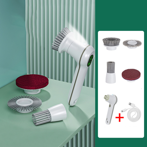 DS1627 Bathroom Kitchen Shower Scrubber USB Rechargeable Cordless Cleaning Brush Multifunction Handheld Electric Cleanin