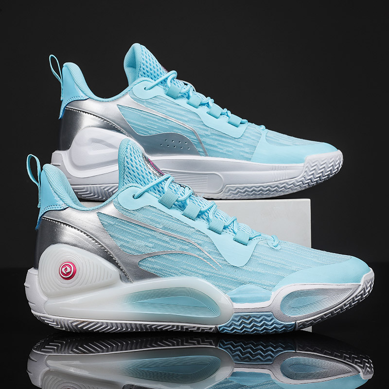 Brand trend basketball shoes men's retro 4 casual shoes sports shoes black cat university blue
