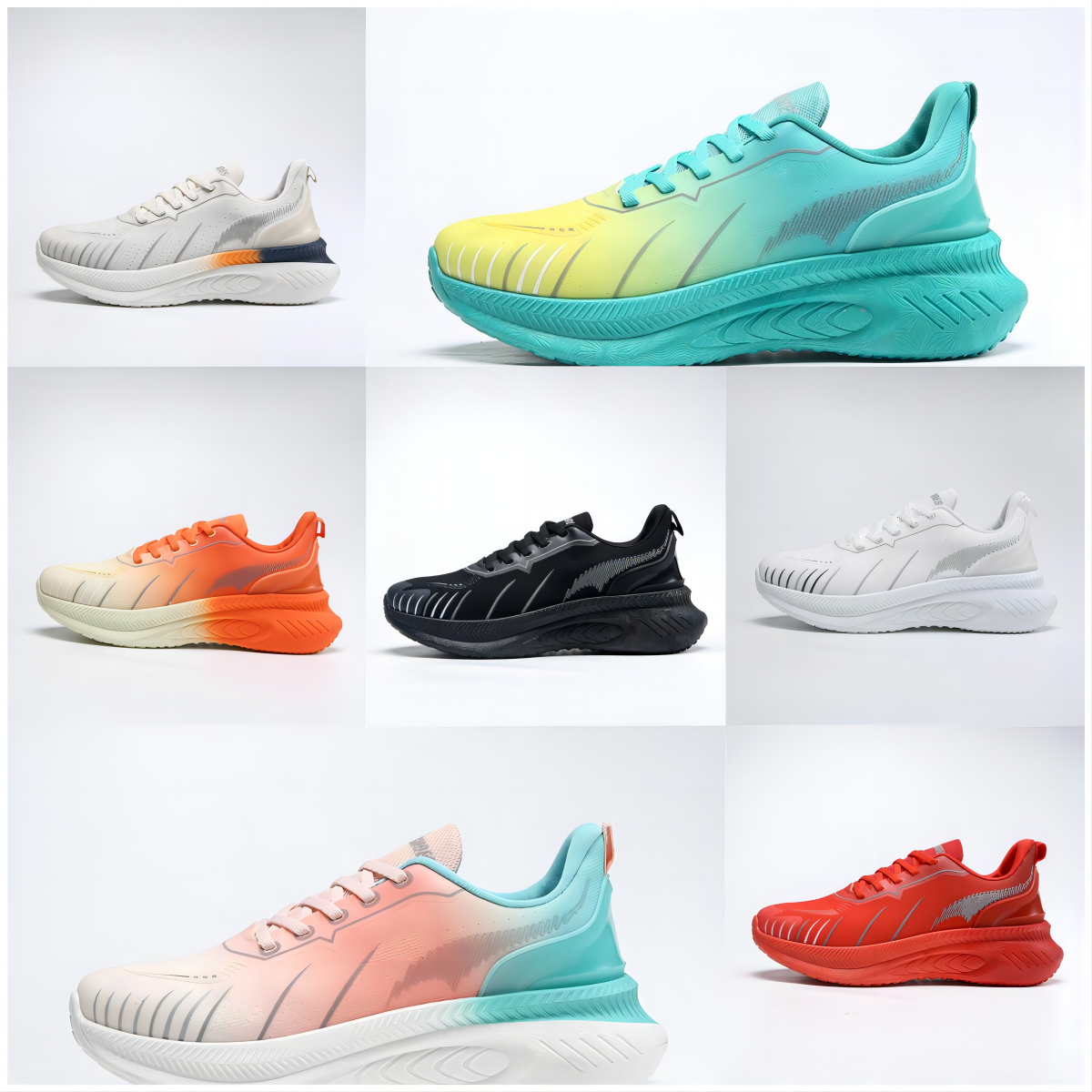 2023 New Breathable Elevated Sports Shoes Couples' Leisure Shock Absorbing Lightweight Fitness Running Shoes Trend