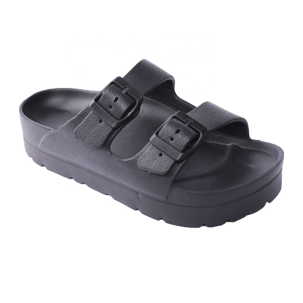 HEVA Trending Women Shoes Comfort Thick Sole Slides Slippers Buckle Adjustable Soft Arch Fitness Light EVA Platform Sand