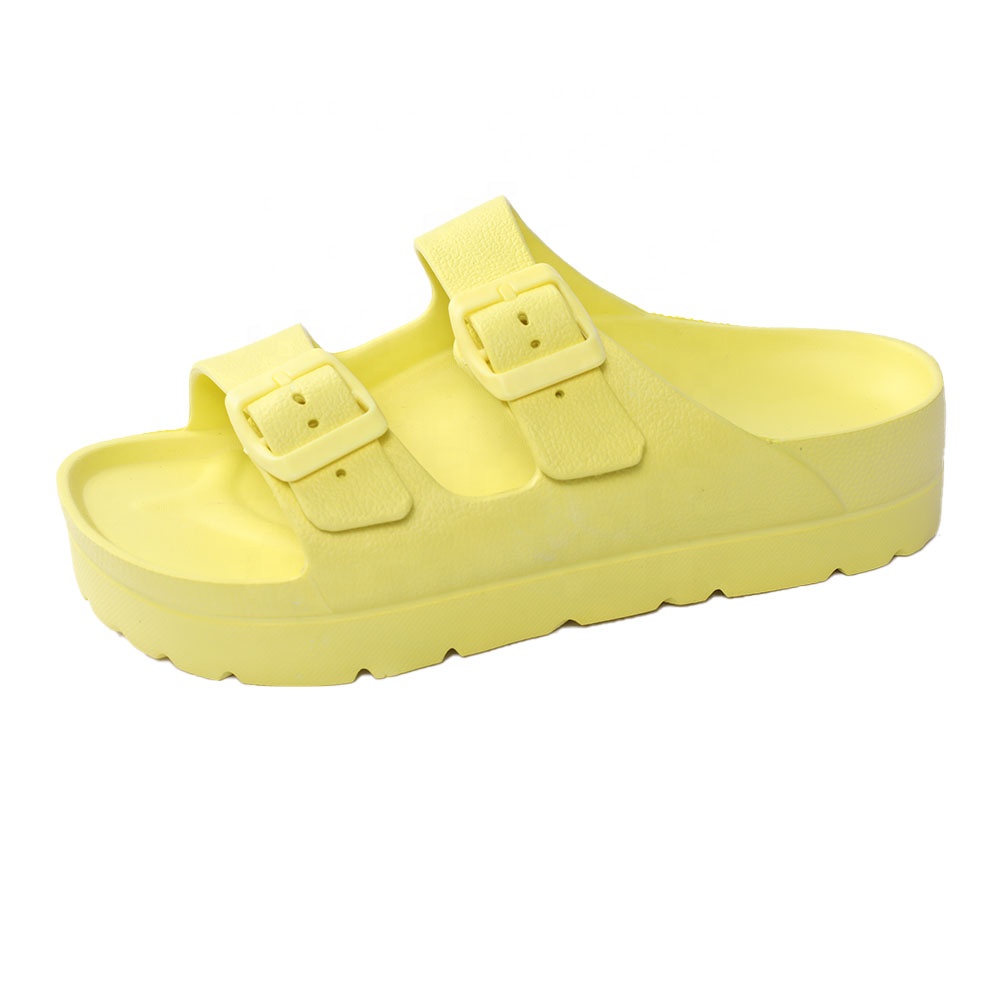 HEVA Trending Women Shoes Comfort Thick Sole Slides Slippers Buckle Adjustable Soft Arch Fitness Light EVA Platform Sand