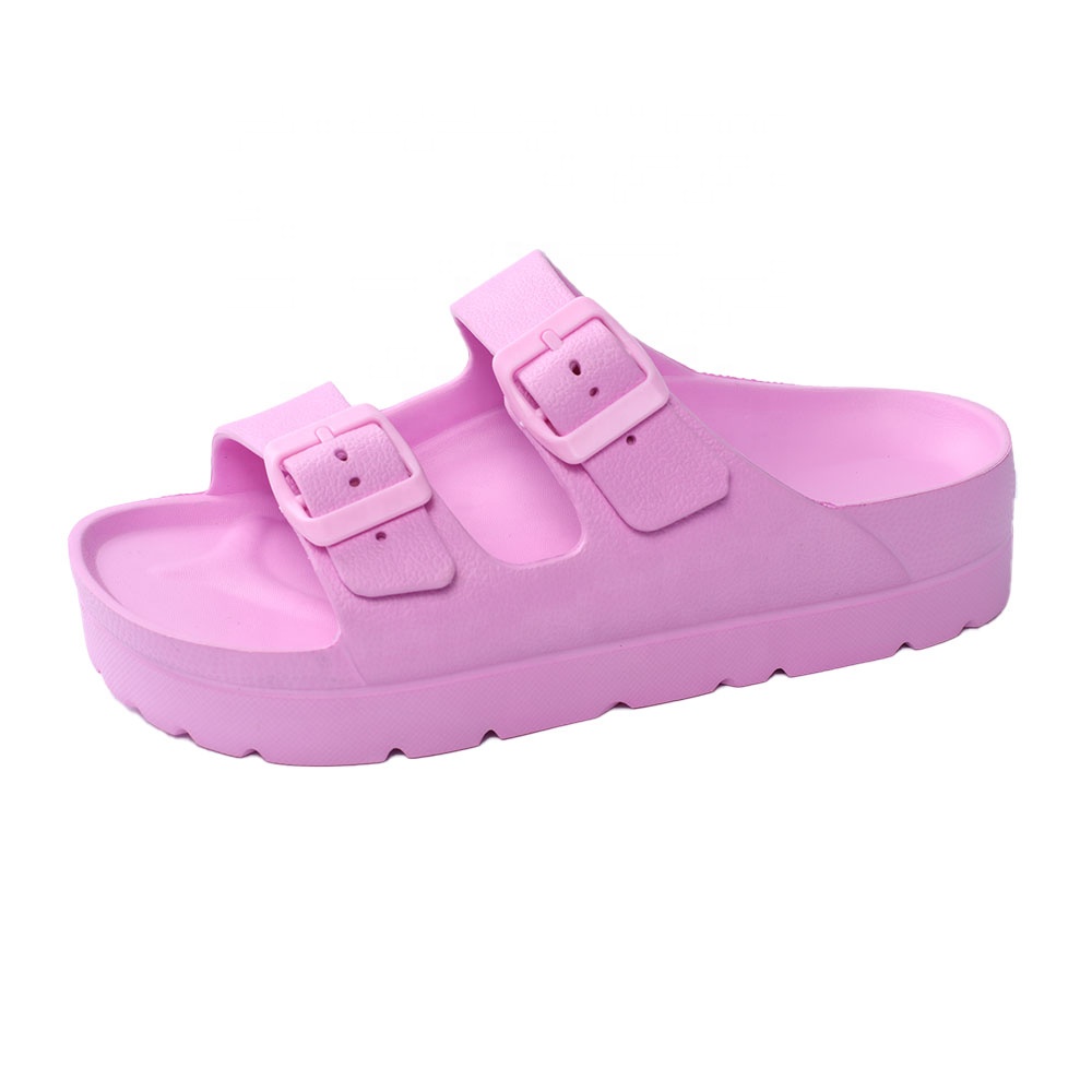 HEVA Trending Women Shoes Comfort Thick Sole Slides Slippers Buckle Adjustable Soft Arch Fitness Light EVA Platform Sand