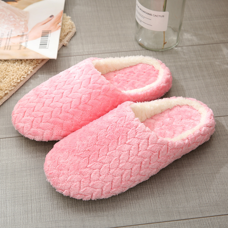 Women Indoor Slippers Warm Plush Home Slipper Autumn Winter Shoes Woman House Flat Floor Soft Slides for Ladies