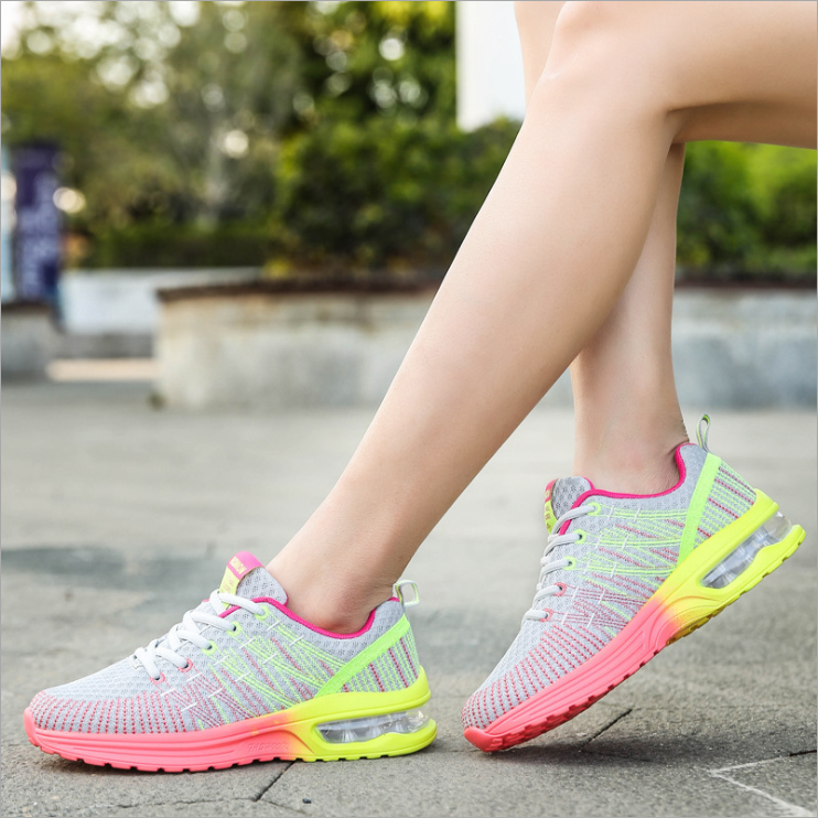 2020 summer new sports shoes women's color matching casual air cushion shoes