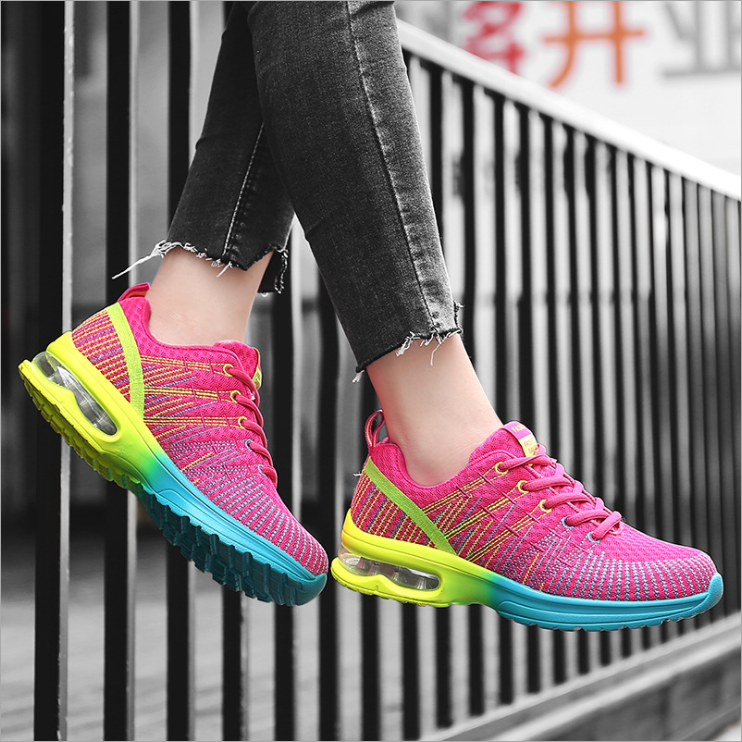 2020 summer new sports shoes women's color matching casual air cushion shoes