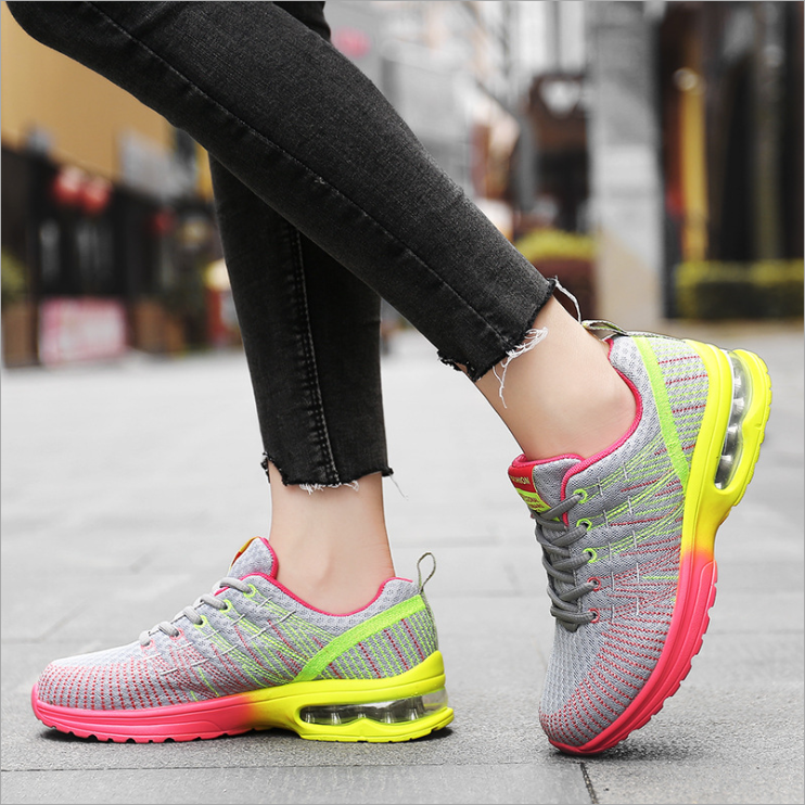 2020 summer new sports shoes women's color matching casual air cushion shoes