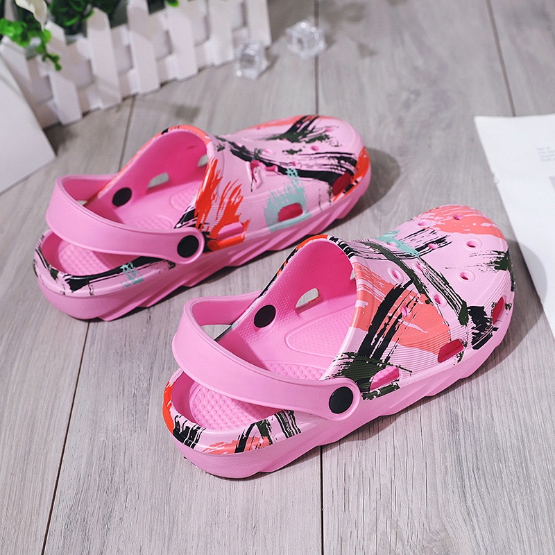Boysgirls slides shoes casual printing clogs outdoor summer beach women and men  EVA clogs slides sandal couple slippers
