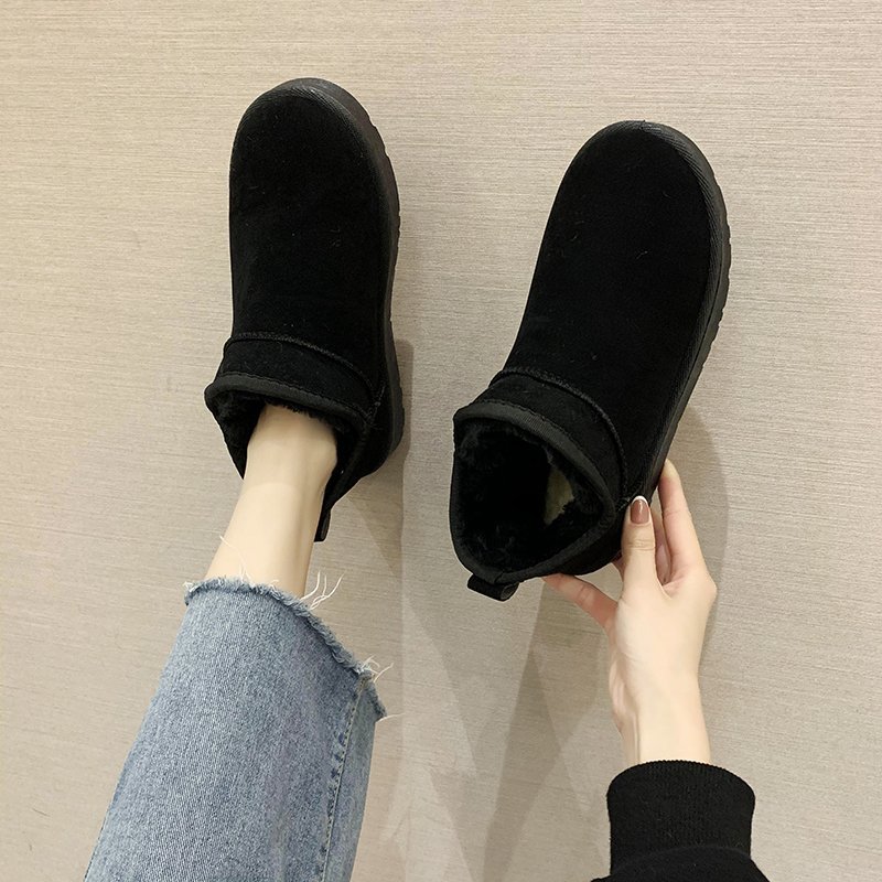 High Quality Women Cotton Boots Non-Slip Flat Boots for Winter Warmth