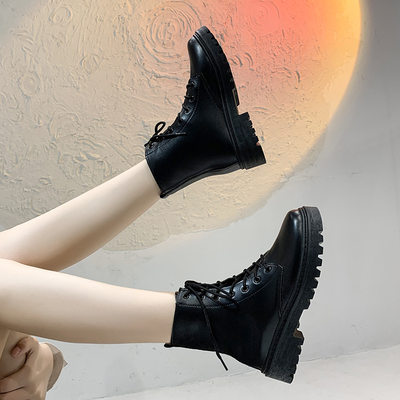 Martin Boots Female Fashion Style Autumn and Winter Warm Short Boots