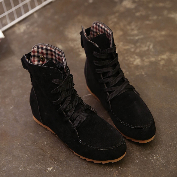 Fashion Martin Boots Low Cylinder Flat Leisure Female Short Boots 