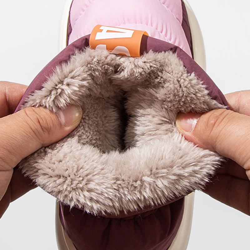Winter Waterproof Warm Cotton Shoes Women Outdoor Plush Slipper Boots