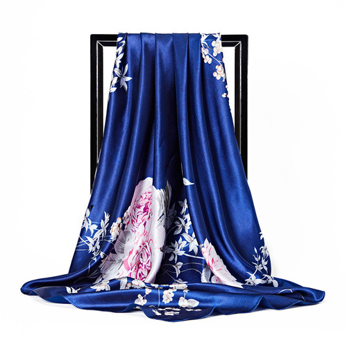 Women Head Neck Scarf Silk Scarf  Fashion Wrap Print Adult Jacquard Autumn Square Satin 7 Days 7 Colors 70g 10pcs 