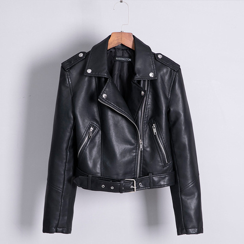 Faux Leather Zipper Long Sleeve Moto Biker Women Coats Jacket Autumn Winter Women Outerwear Casual Women'S Jacket