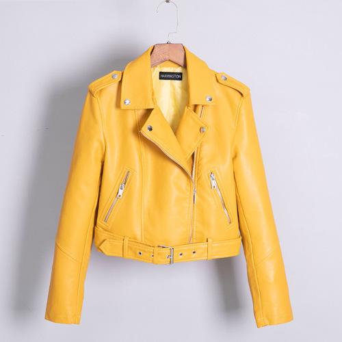 Faux Leather Zipper Long Sleeve Moto Biker Women Coats Jacket Autumn Winter Women Outerwear Casual Women'S Jacket