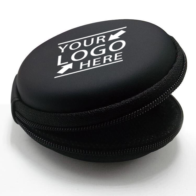 Personalized EVA mini earphone Travel carrying hard case Round Nylon Mesh Accessories Pocket Earphone    case