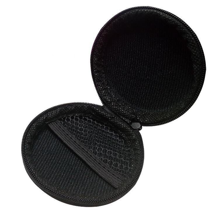 Personalized EVA mini earphone Travel carrying hard case Round Nylon Mesh Accessories Pocket Earphone    case