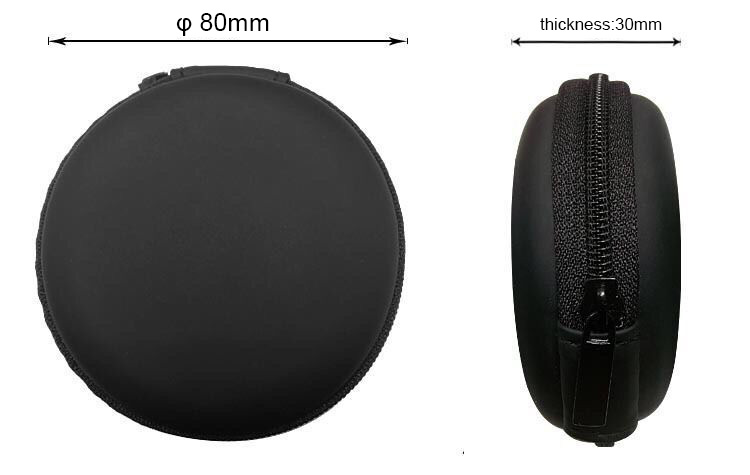 Personalized EVA mini earphone Travel carrying hard case Round Nylon Mesh Accessories Pocket Earphone    case