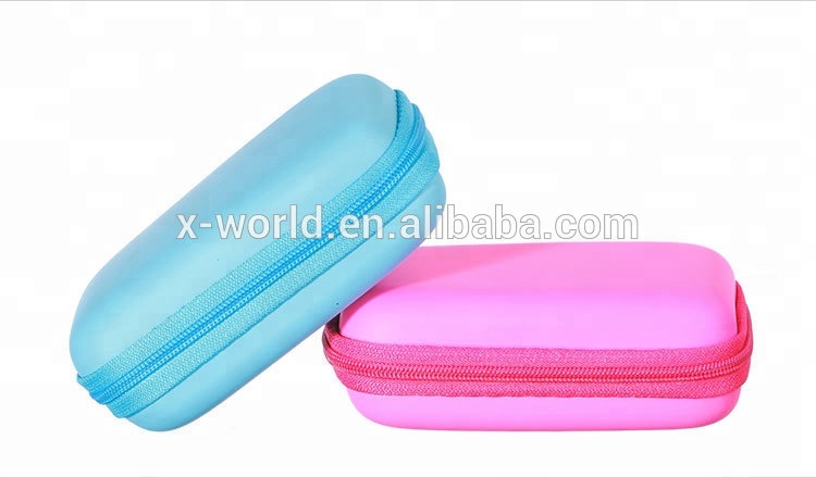  cheapest promotion gift hard shell eva bag with zipper eva headphone case for Earphones & usb cable line