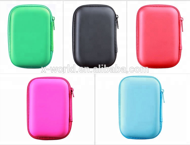  cheapest promotion gift hard shell eva bag with zipper eva headphone case for Earphones & usb cable line