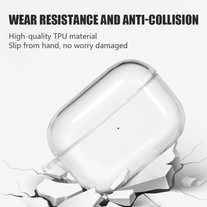 Thin TPU Transparent Earphone Case for Airpods Pro