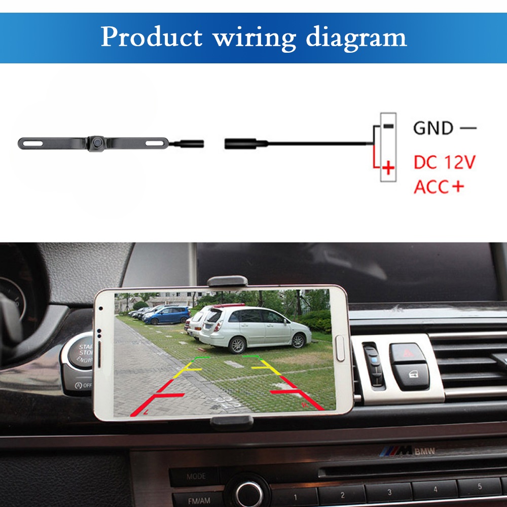 MEKEDE High Quality Wide Angle Star Night Vision Car Right Blind Area Vehicle HD WiFi Wireless Car Reversing Rear View C