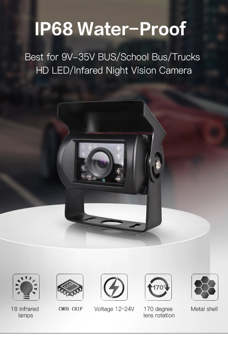 Hot AHD Recording Dvr 7 Inch Car Monitor With 1280*720p Vehicle Rear View Camera For Truck Bus Support Sd Card